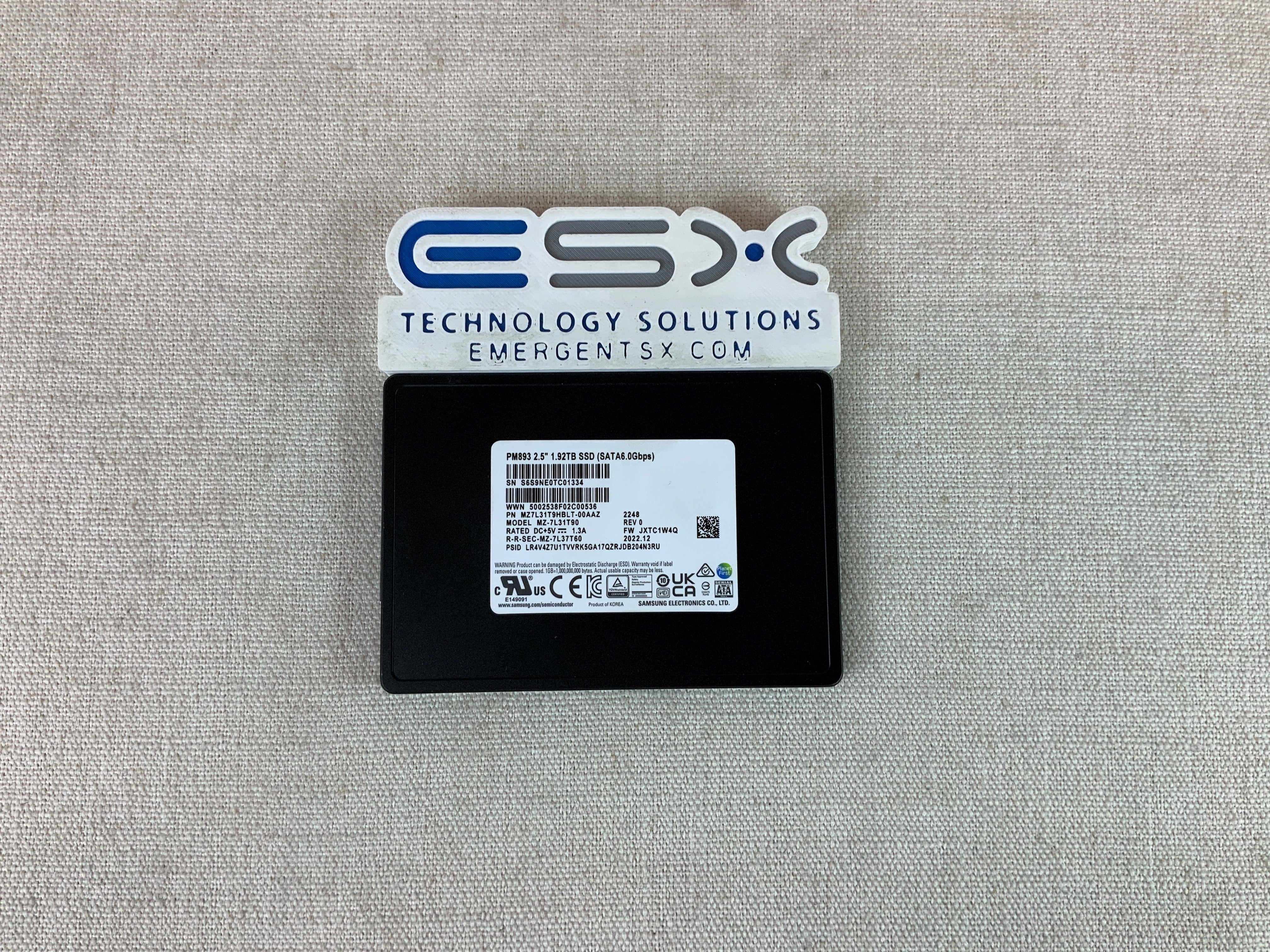 Samsung MZ-7L31T90 PM893 Series 1.92TB 6Gb/s 2.5" SATA SSD