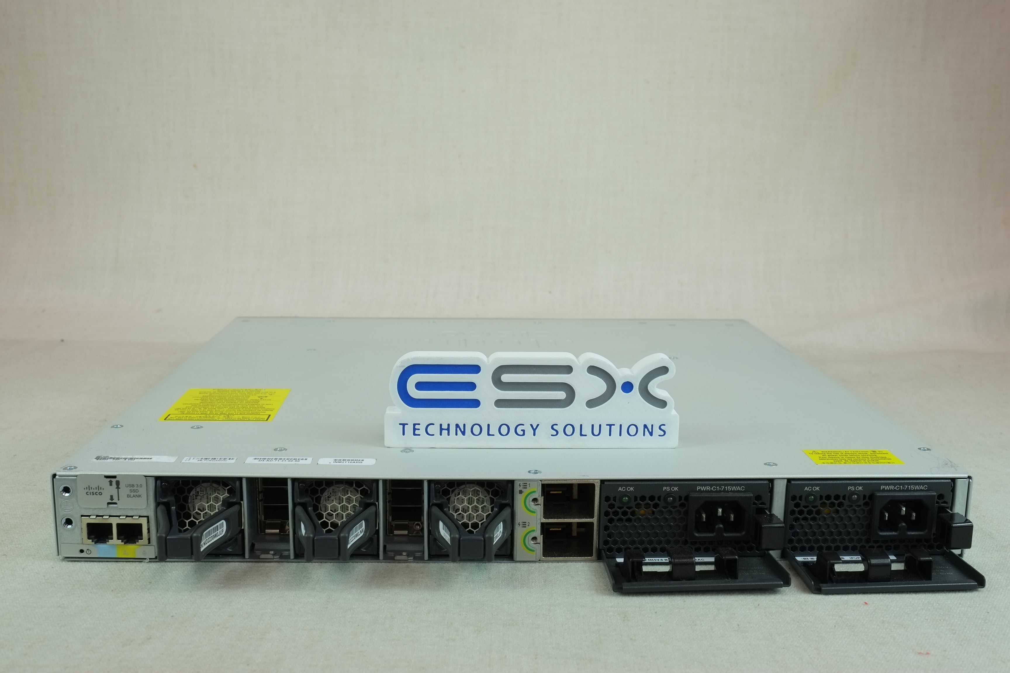 Cisco Catalyst C9300-24P-A 24 Port PoE+ Net Advantage Switch 2x PWR-C1-715WAC