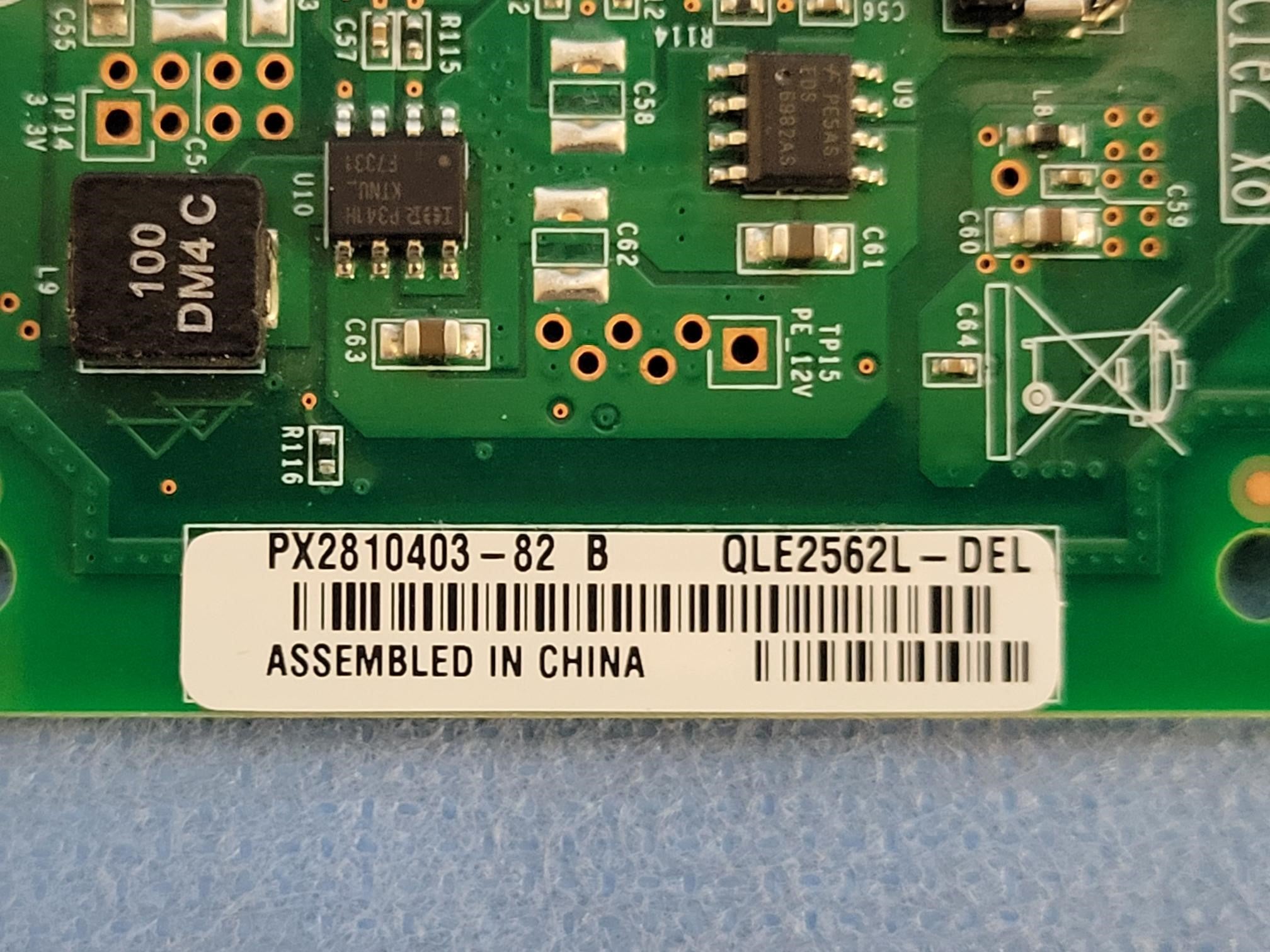 Dell RW9KF QLogic 8Gb/s Dual-Port FC HBA Adapter LP Bracket QLE2562L-DEL w/ SFPs