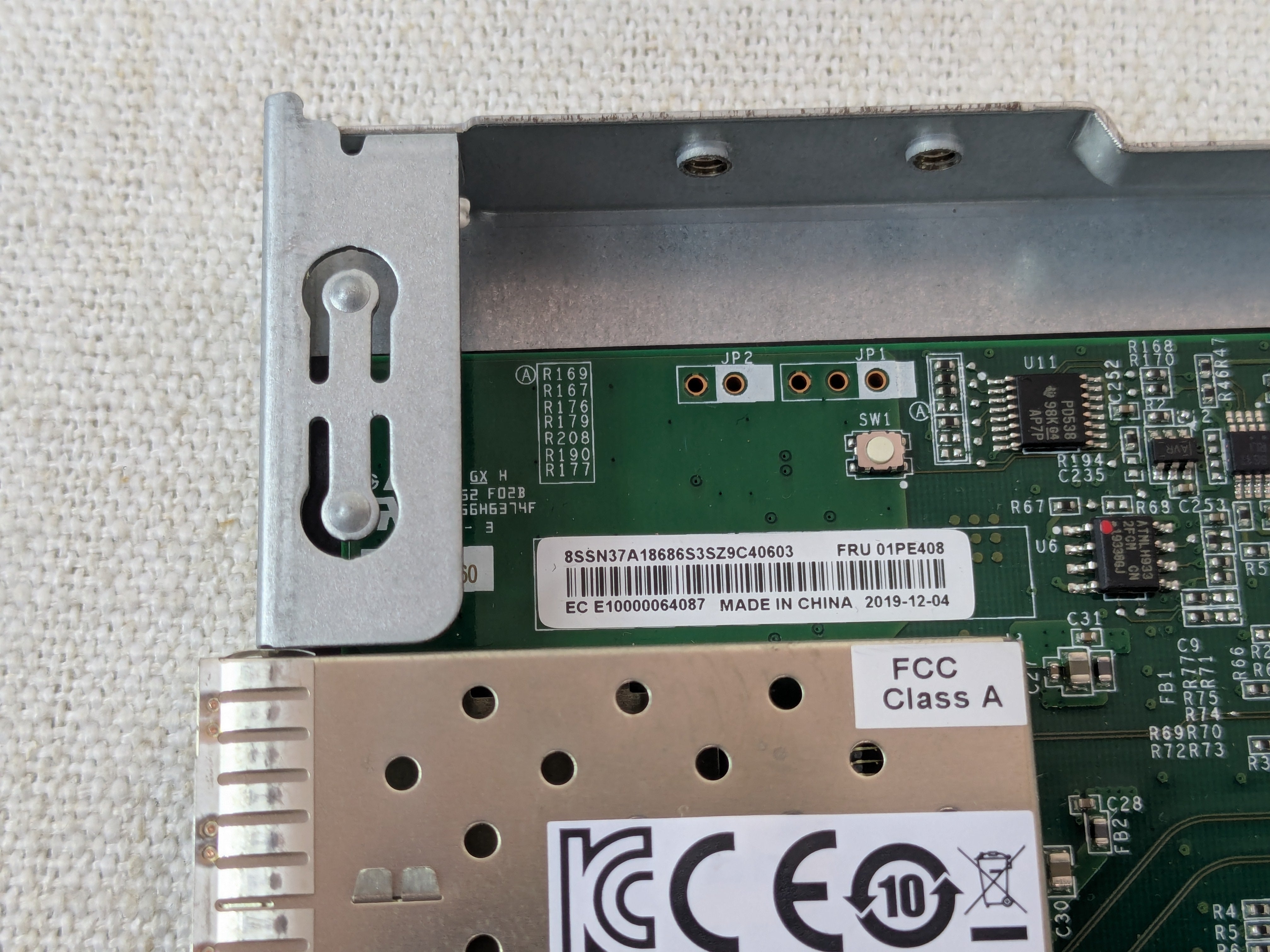 Lenovo 01PE408 ThinkSystem 10GB SFP+ 2-Port LOM Adapter SR530 SR550