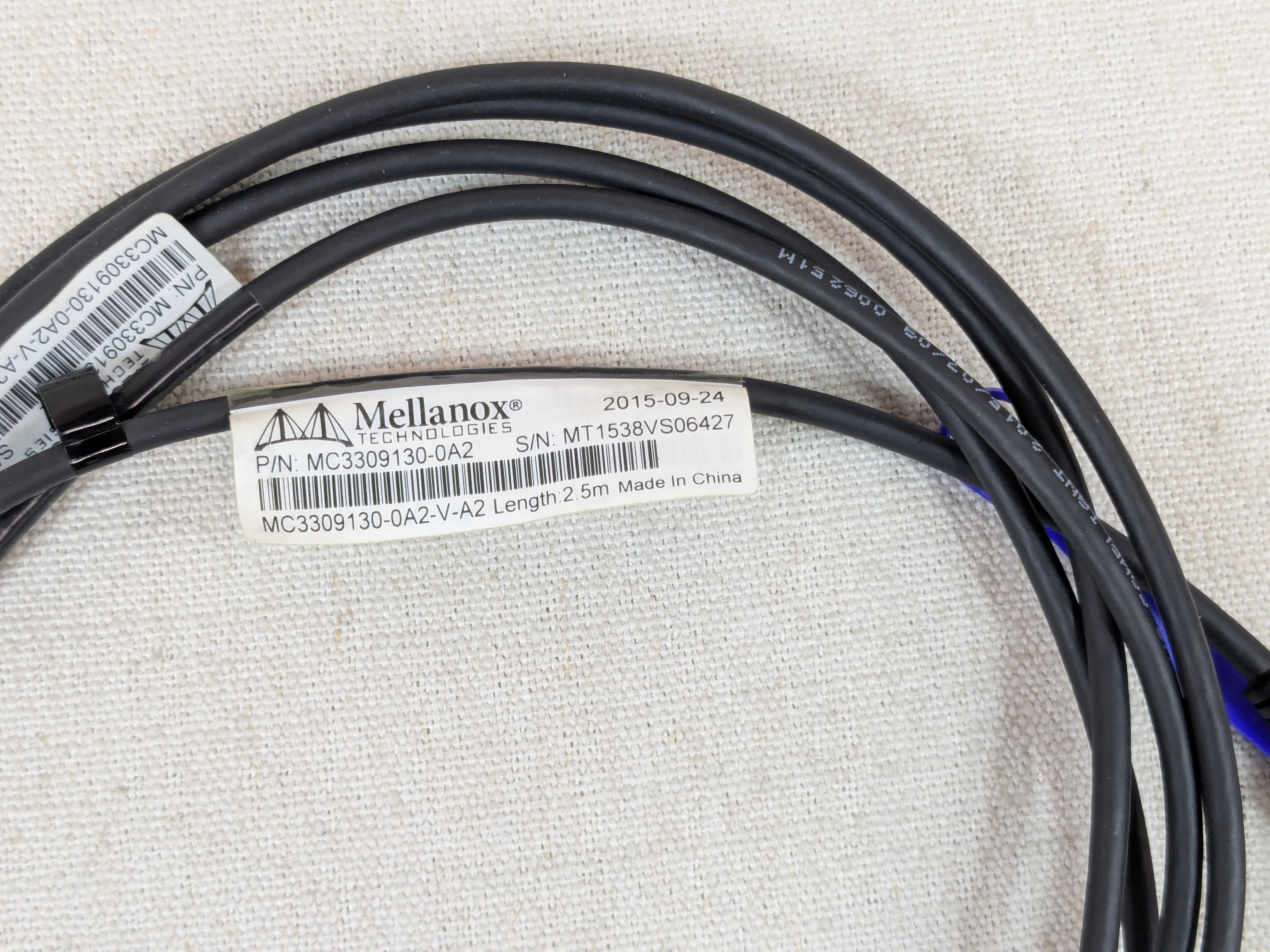 Mellanox MC3309130-0A2 2.5M 10G SFP+ to SFP+ DAC Cable