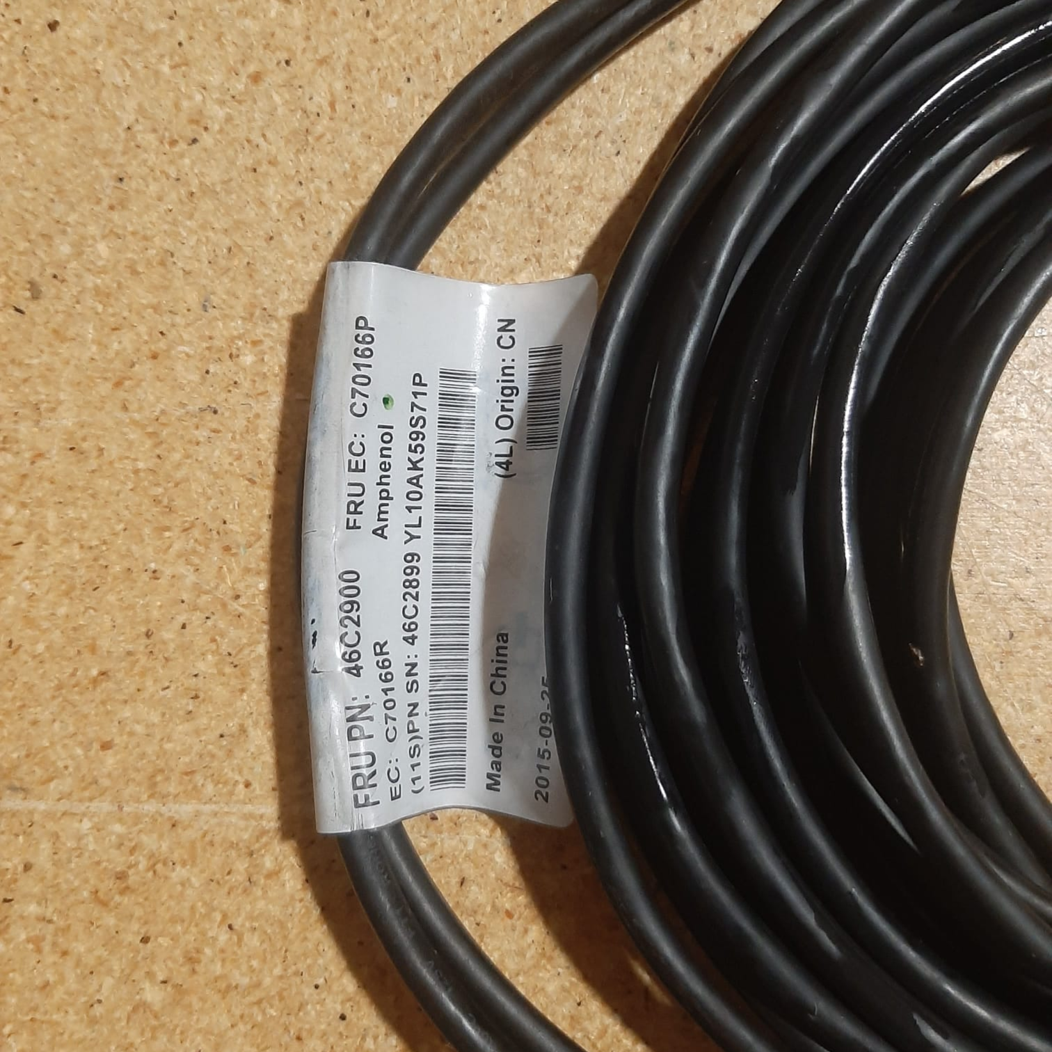 IBM 46C2900 4M Mini-SAS Cable - Label View | Alo Tech Solutions