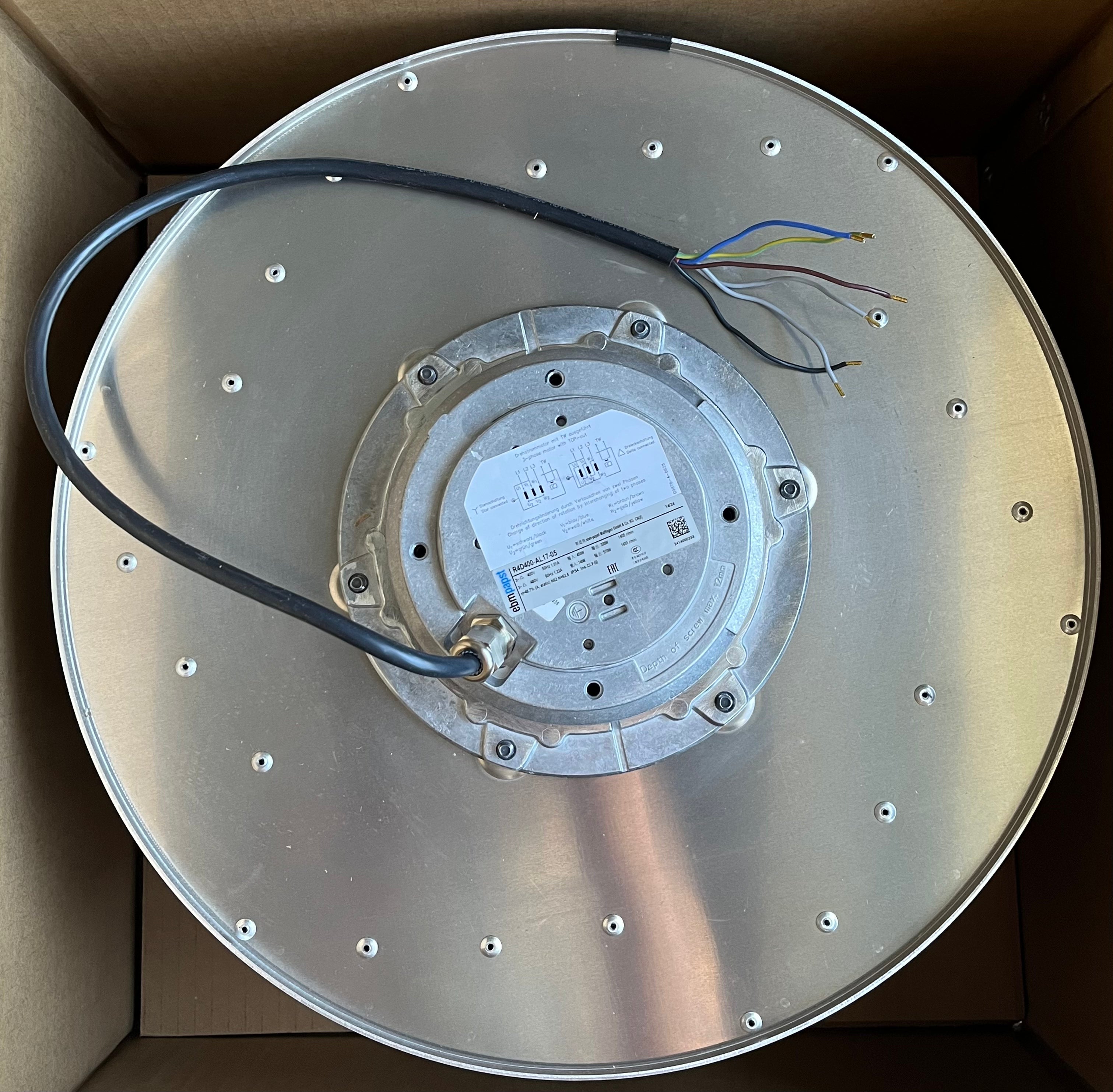 R4D400-AL17-05 EbmPapst Centrifugal Fan 400v 3~400V 450W 1.22A 1655rpm