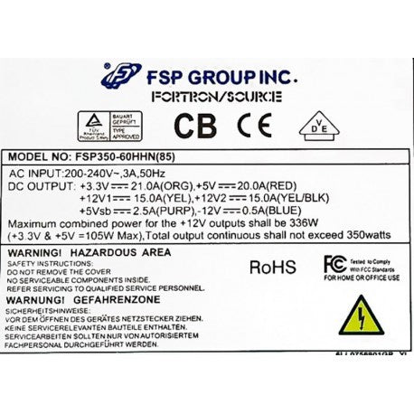 Fsp group inc. FSP350-60HHN(85) 350wATTS 9PA350AG02