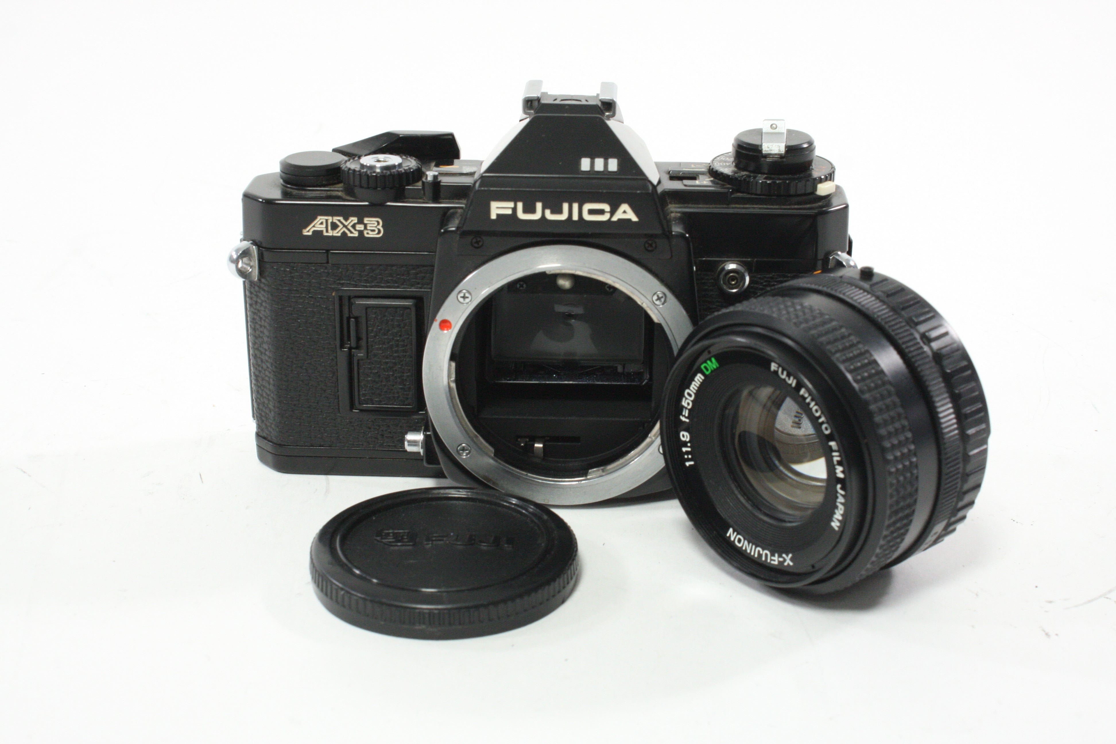 Fujica AX-3 35mm SLR Camera with X-Fujinon 50mm f/1.9 Lens
