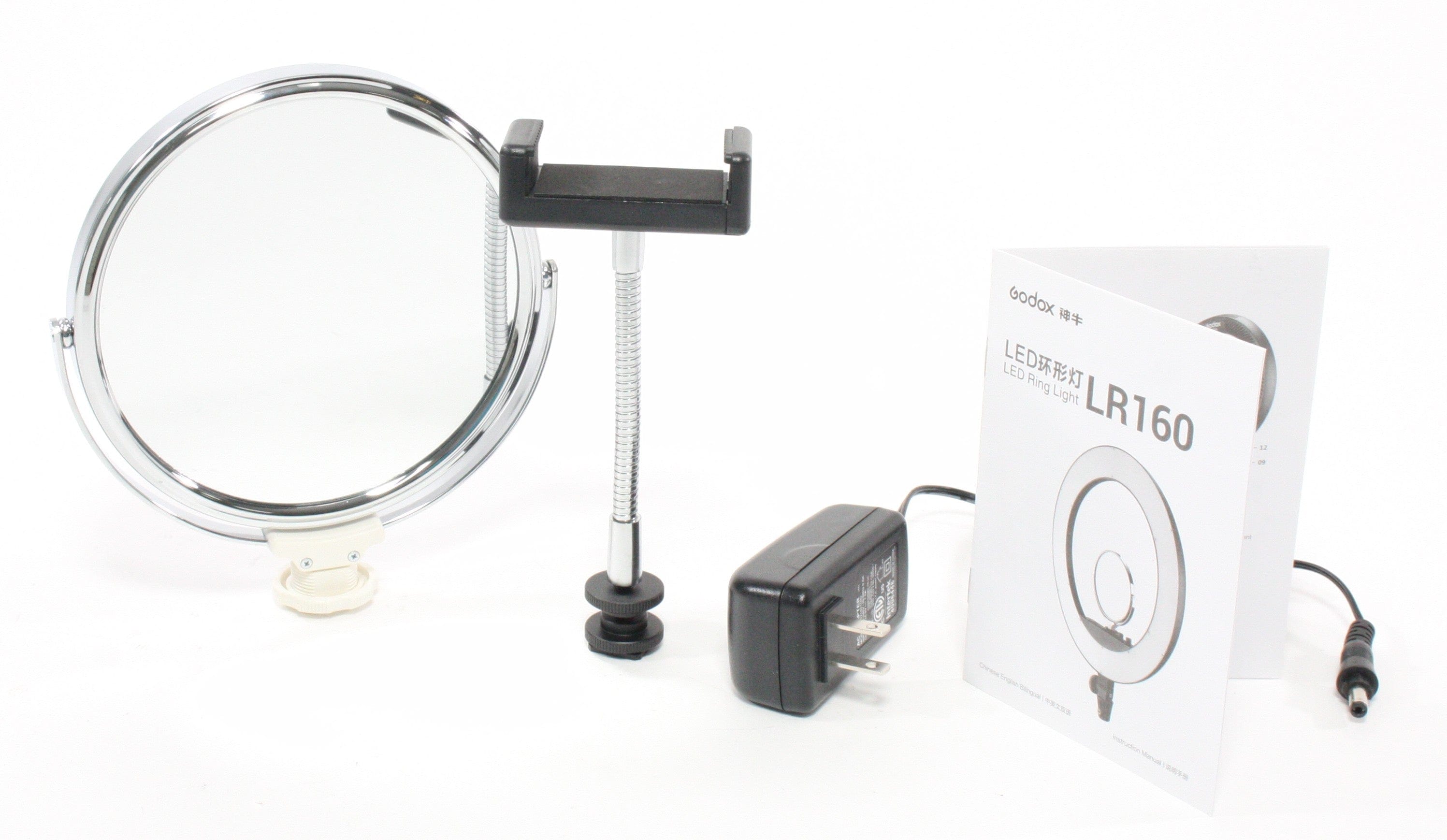GODOX LR160 LED Ring Light.  (with Accessories)