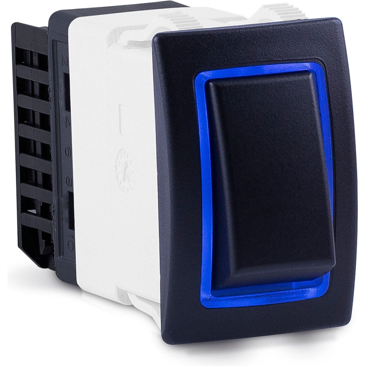Sierra RK40630B Rocker Switch w/Halo LED Light, ON ON, SPST, Blue