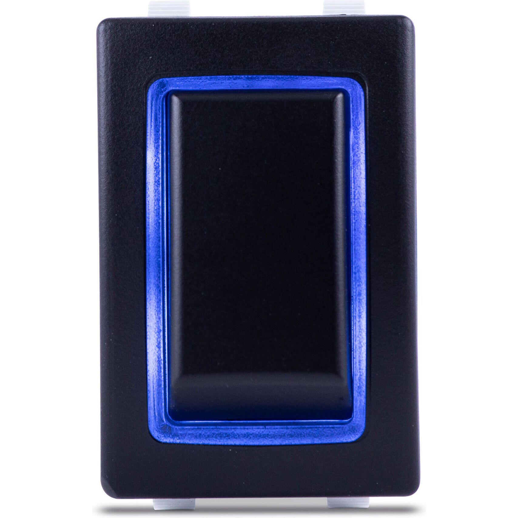 Sierra RK40610B Rocker Switch w/Halo LED Light, ON OFF, SPST, Blue