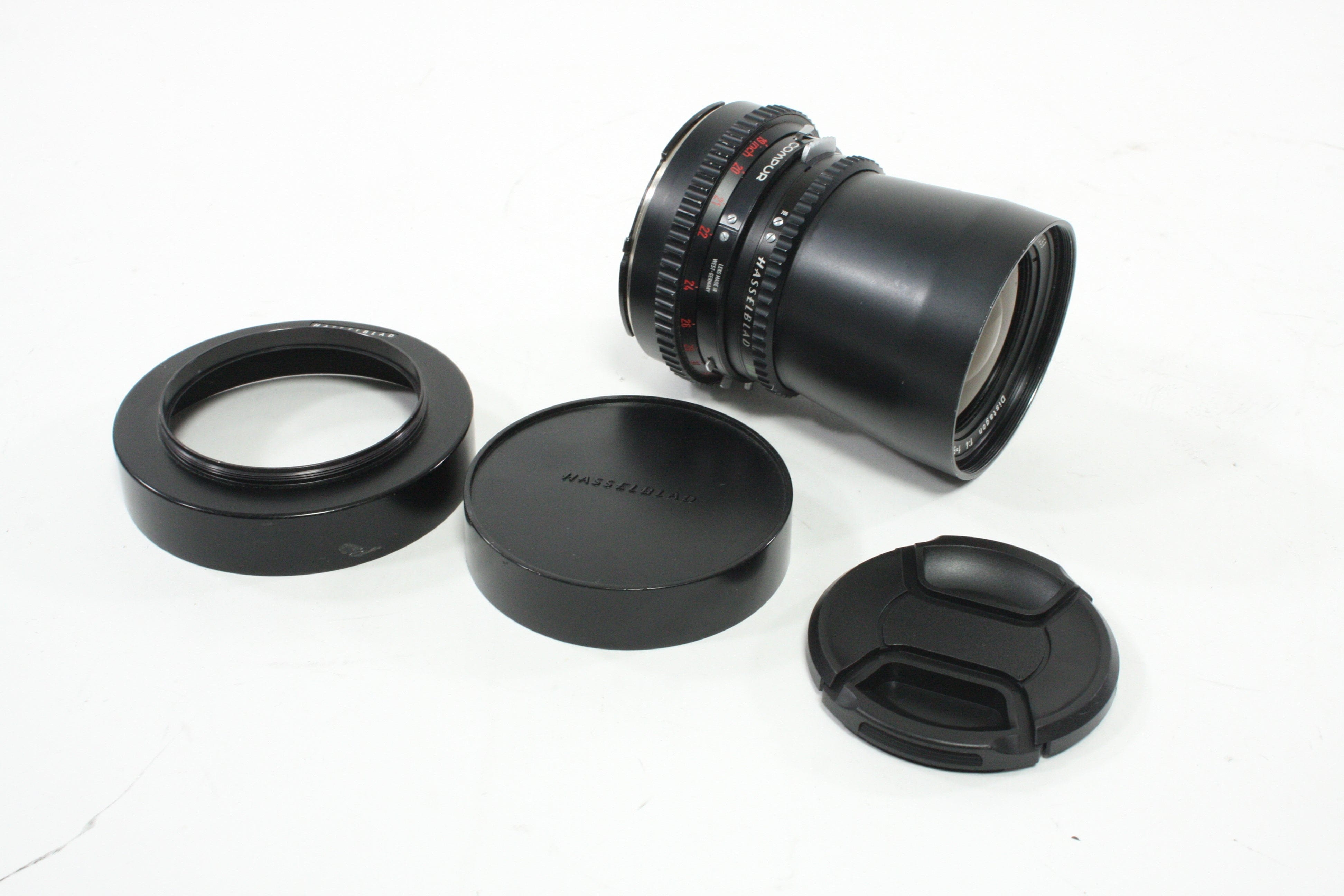 Hasselblad Distagon 50mm f/4 Zeiss Lens with Caps and Hood