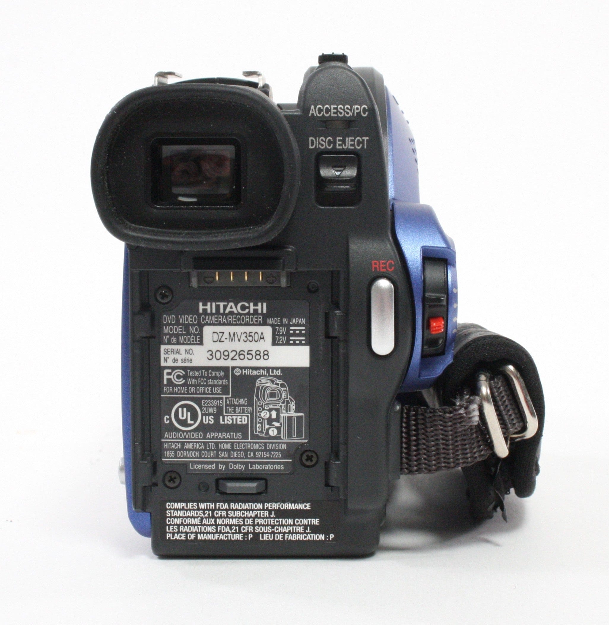 Hitachi DZ-MV350A DVD Camcorder