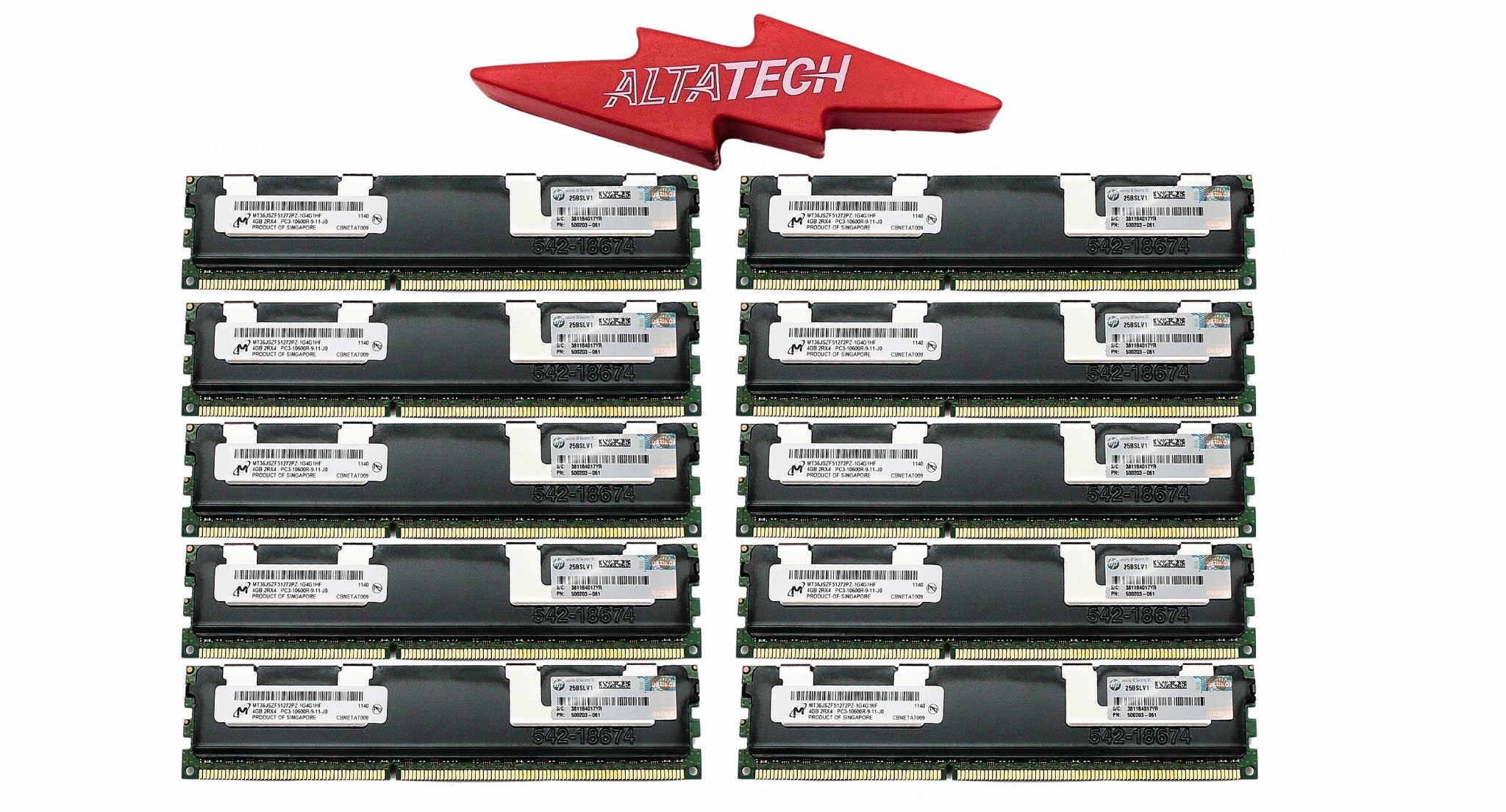 HP 501534-001_X10 4GB 2RX4 PC3-10600R-9 DDR3 KIT