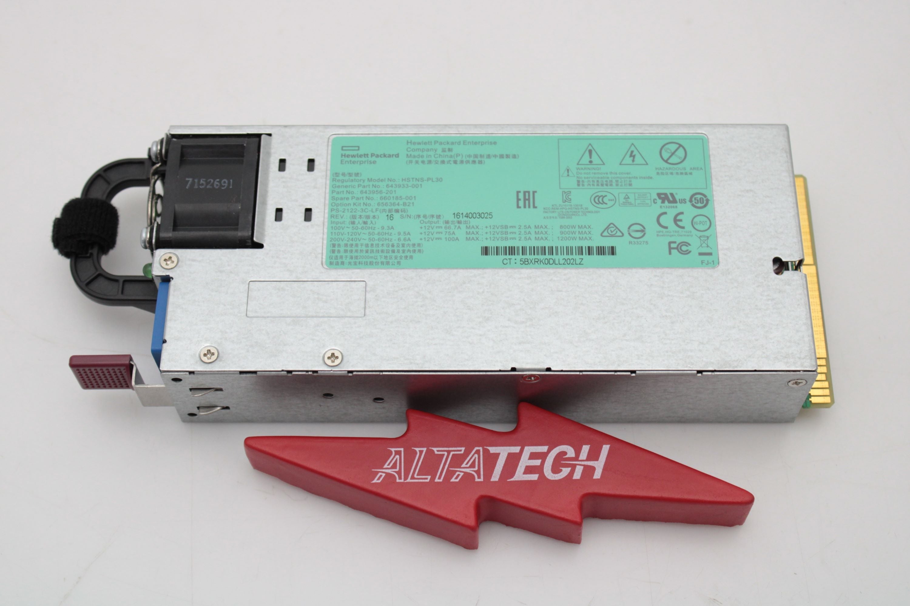 HP 660185-001 1200W CS PLAT HOT PLUG P.S.