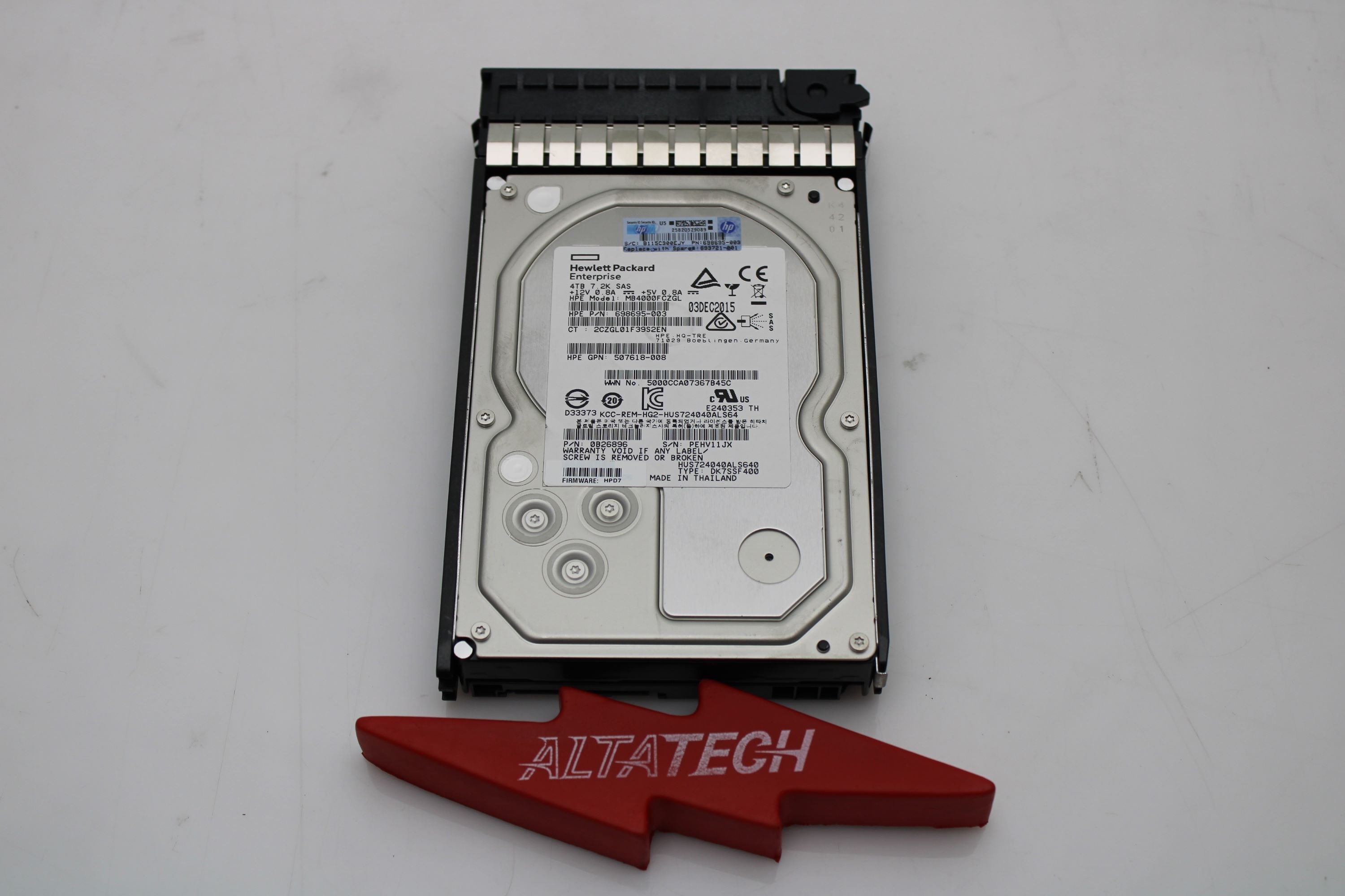 HP 693689-B21 4TB 6G 7.2K LFF DP MDL SAS HDD