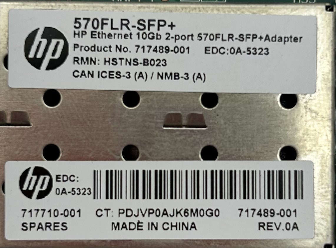 HP 717489-001 10GB 2PORT 570FLR-SFP+ ETHERNET ADR