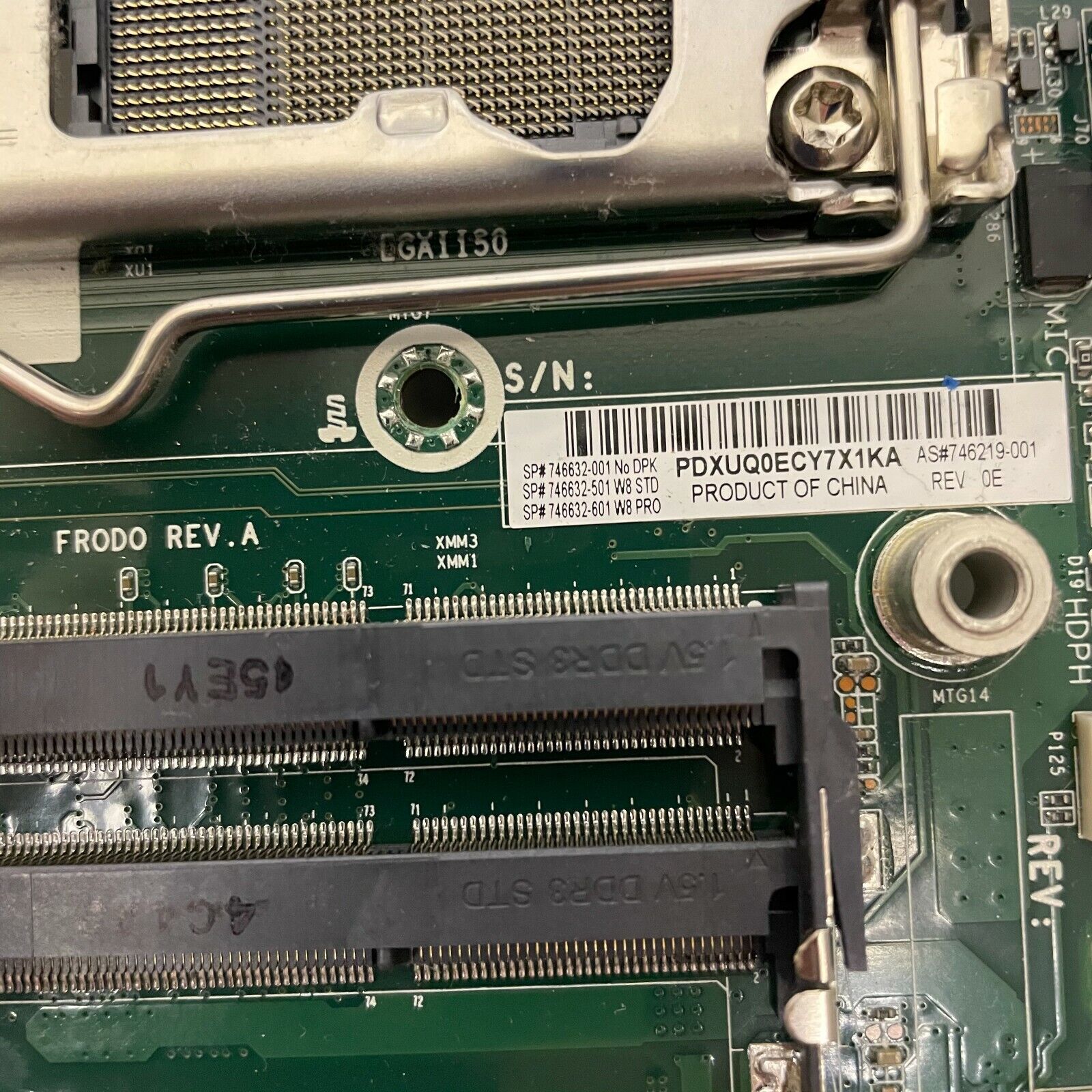 HP 746632-001_x10 800 G1 MINI MOTHERBOARD