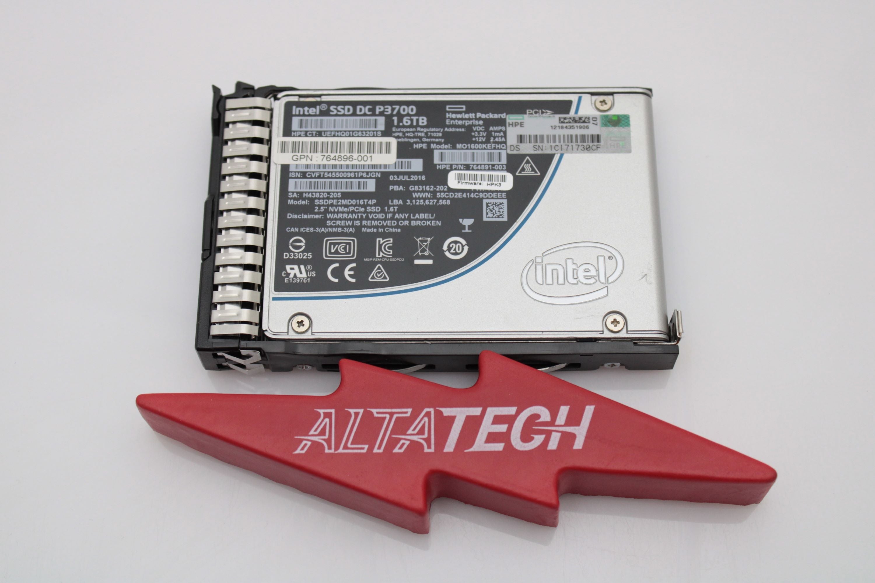 HP 764892-B21 1.6TB NVMe WI 2.5-Inch SFF SC2 PLP