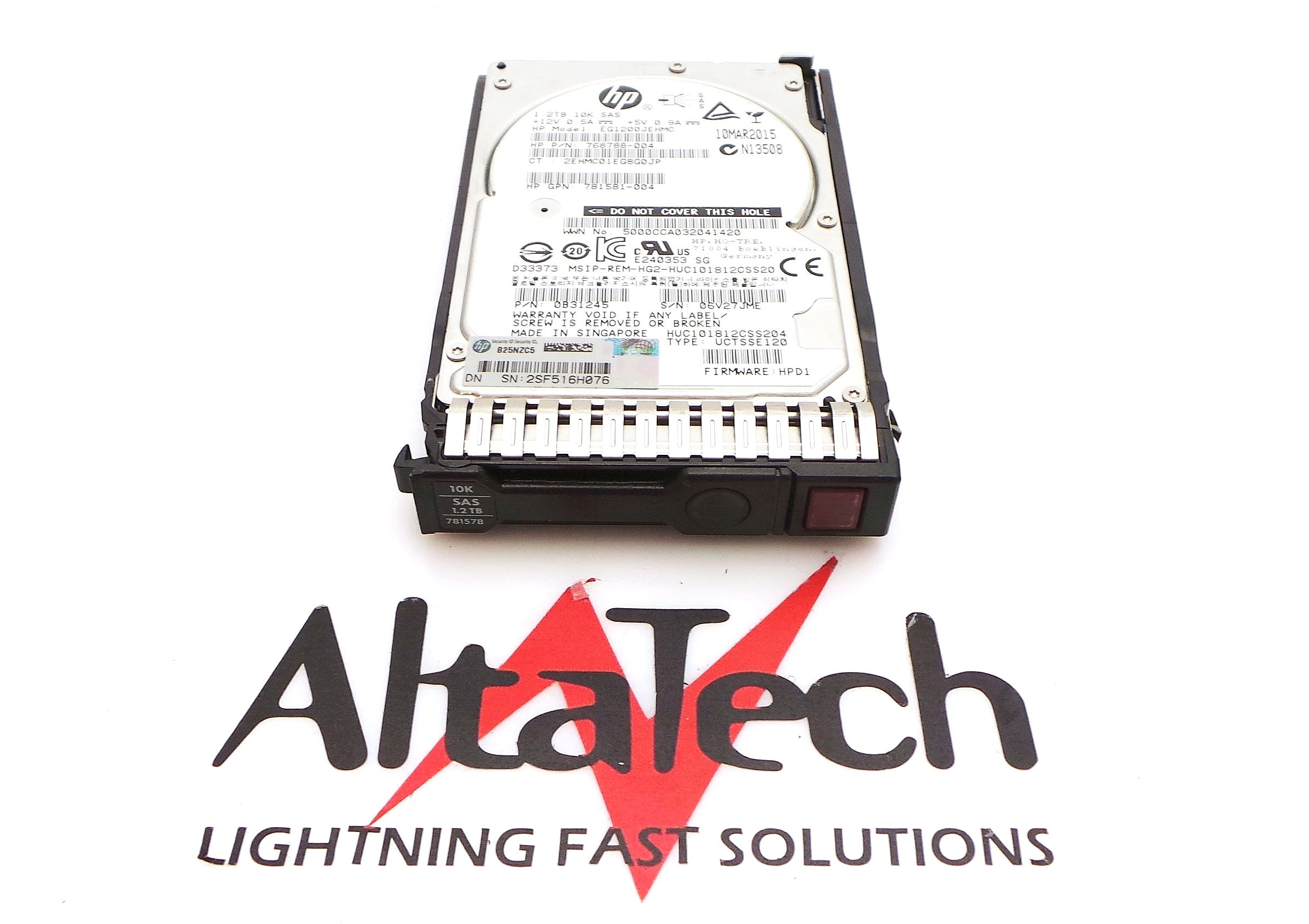 HP 781581-004 1.2TB 12G 10K SFF SAS HDD