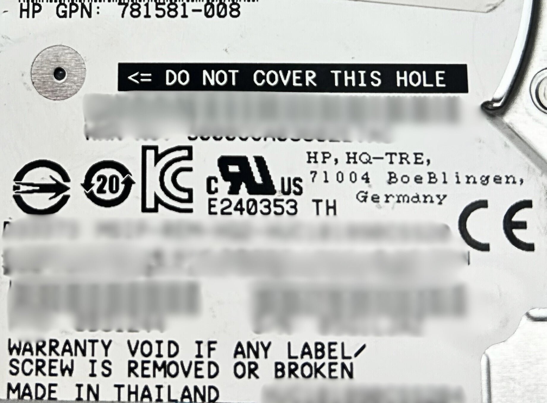 HP 781581-008 900GB 10K 12G SAS SC 2.5 HDD
