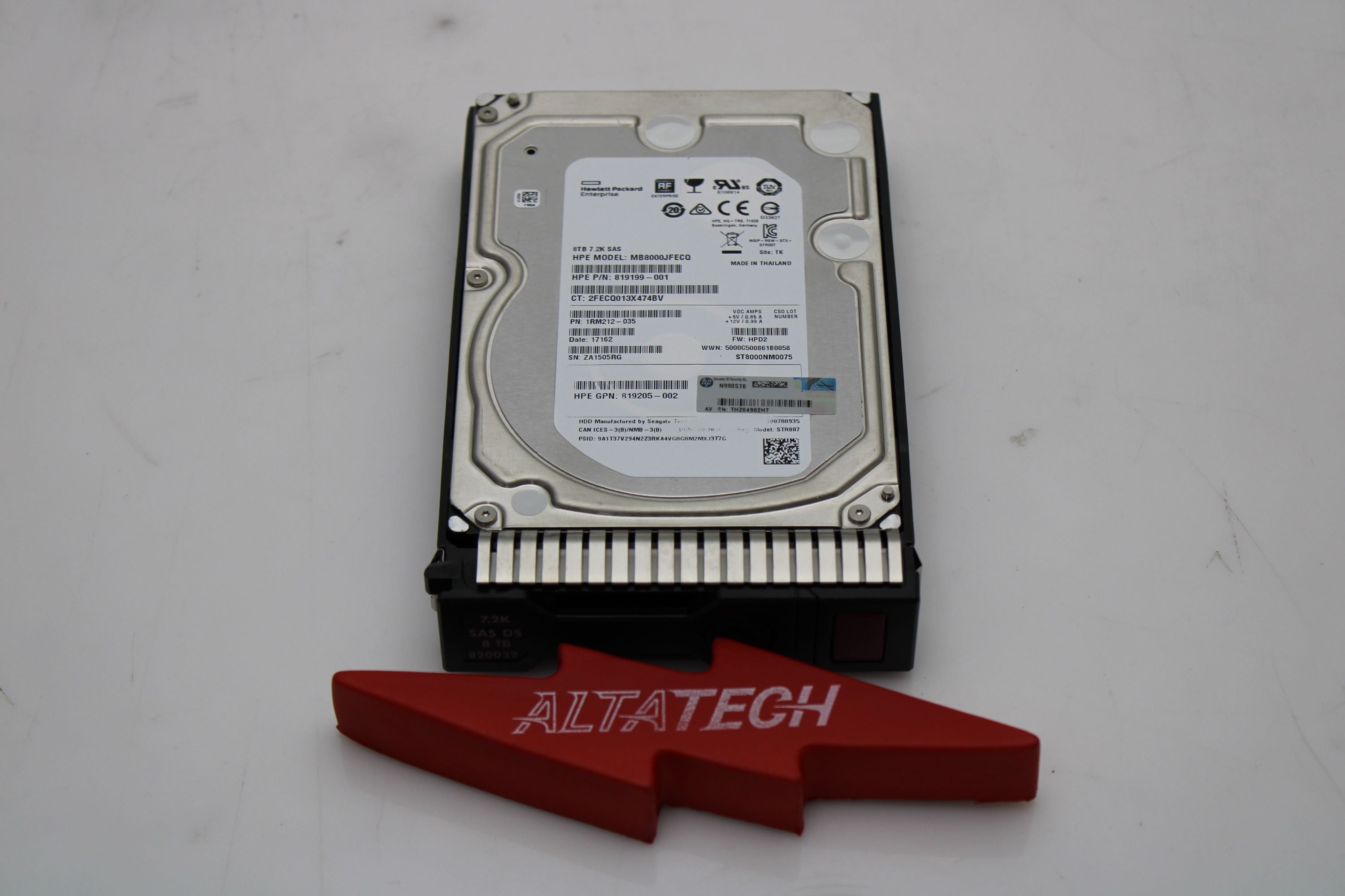 HP 820032-001 8TB 12G 7.2K LFF MDL SC DS SAS HDD