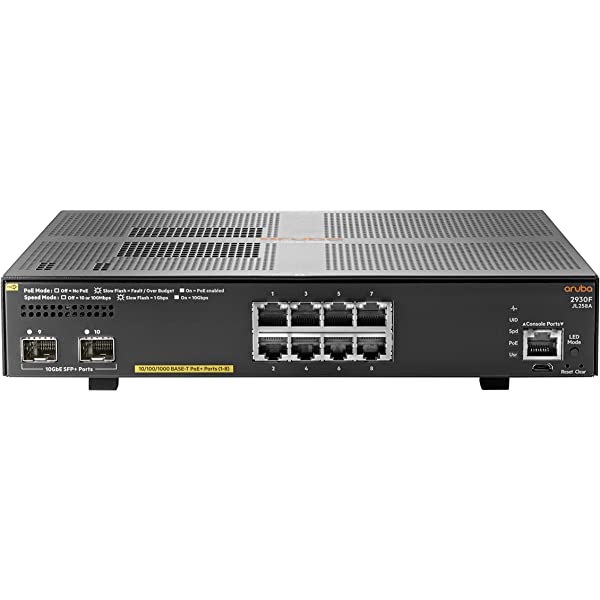 HP Aruba 2930F 8G PoE+ 2SFP+ Switch #ABA  - JL258A New