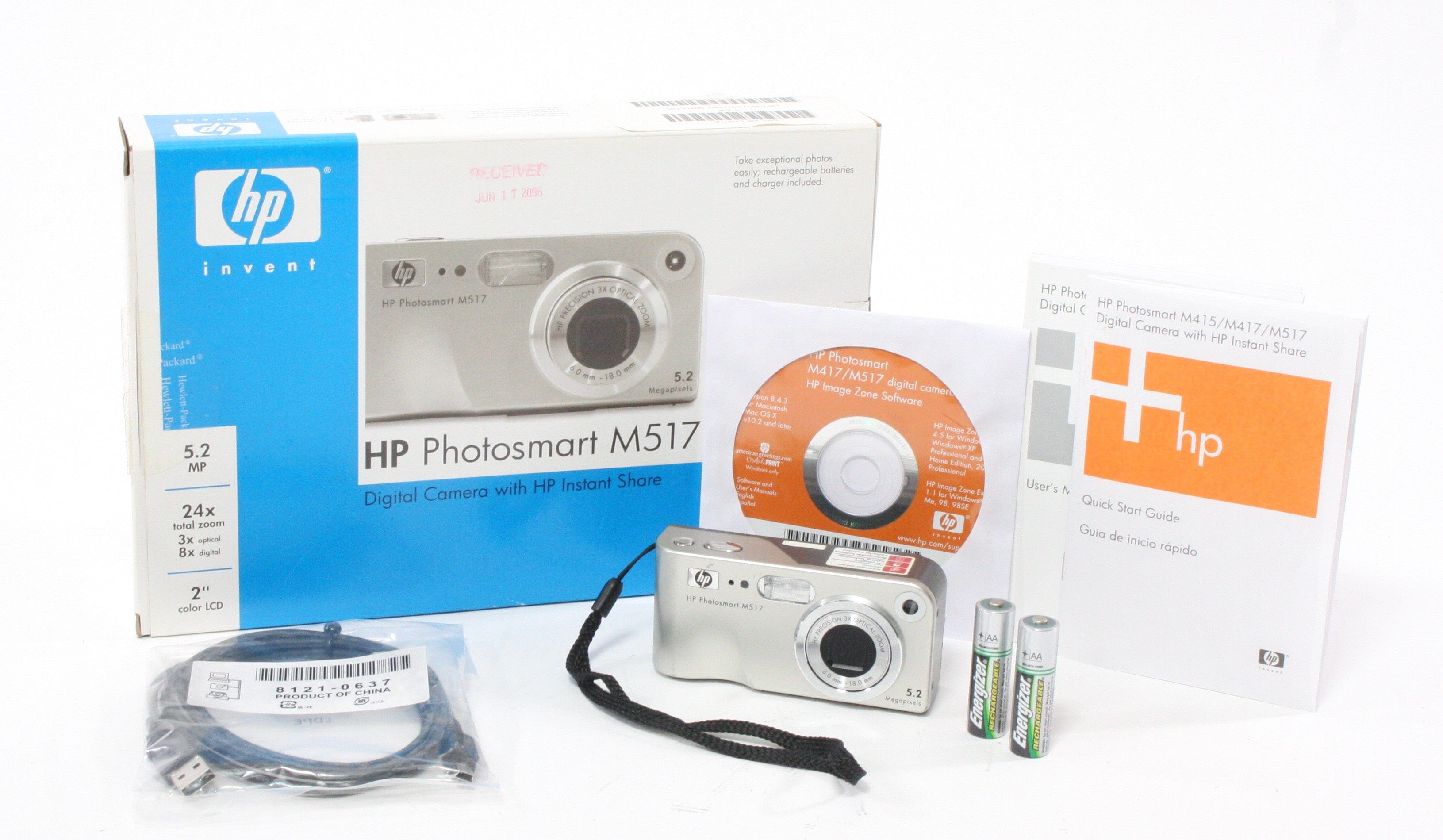 HP Photosmart M517 Digital Camera 24x Zoom 5.2mp