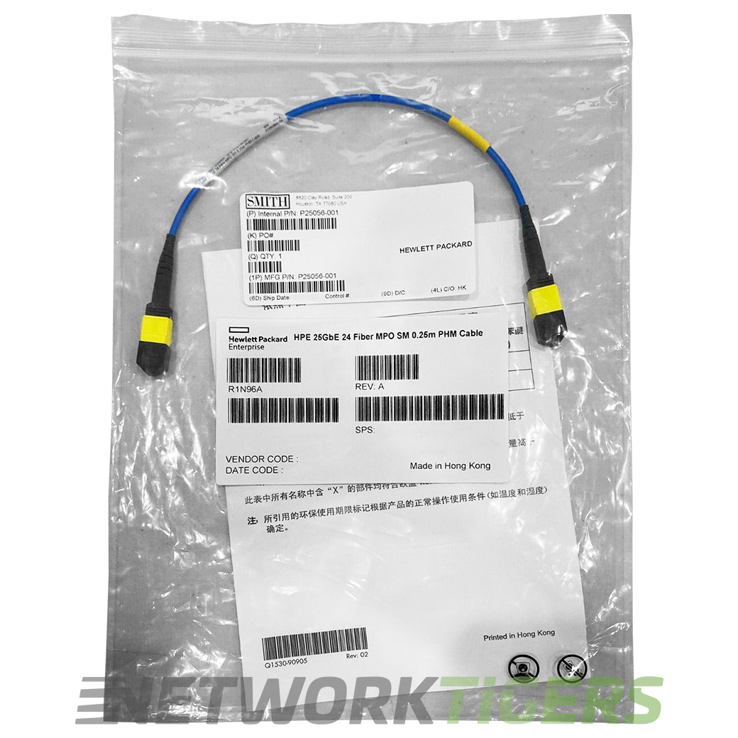 HPE R1N96A 25GbE 24 Fiber MPO Single-mode 0.25m Phm Cable