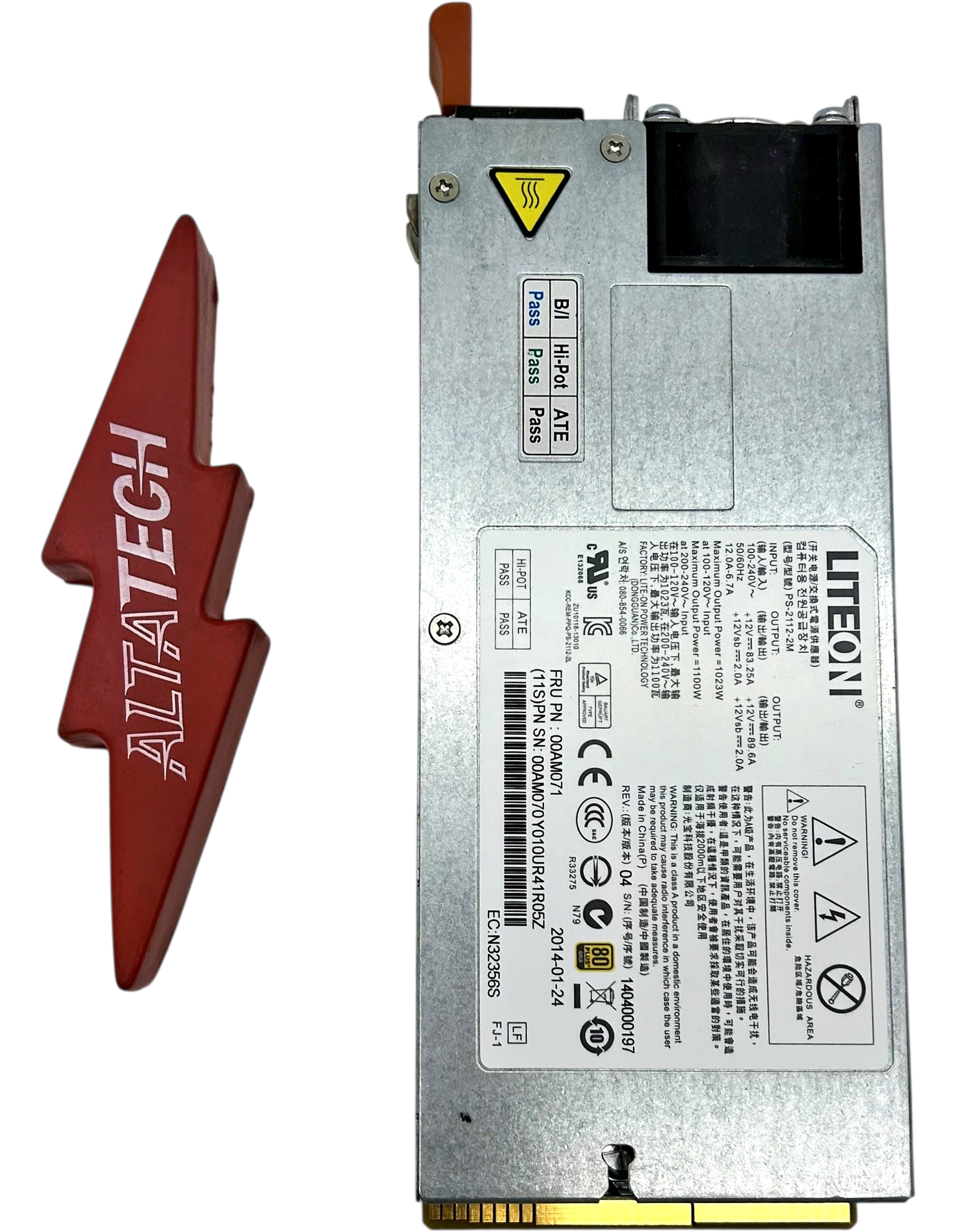 IBM 00AM071 X3755 M3 1100W POWER SUPPLY