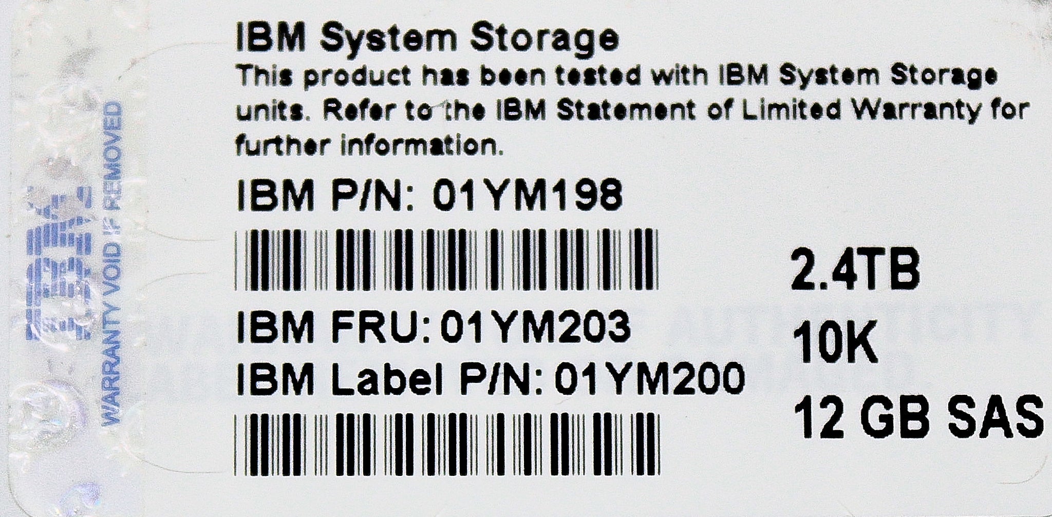 IBM 01YM203 2.4GB 10K 2.5" 12GB HDD