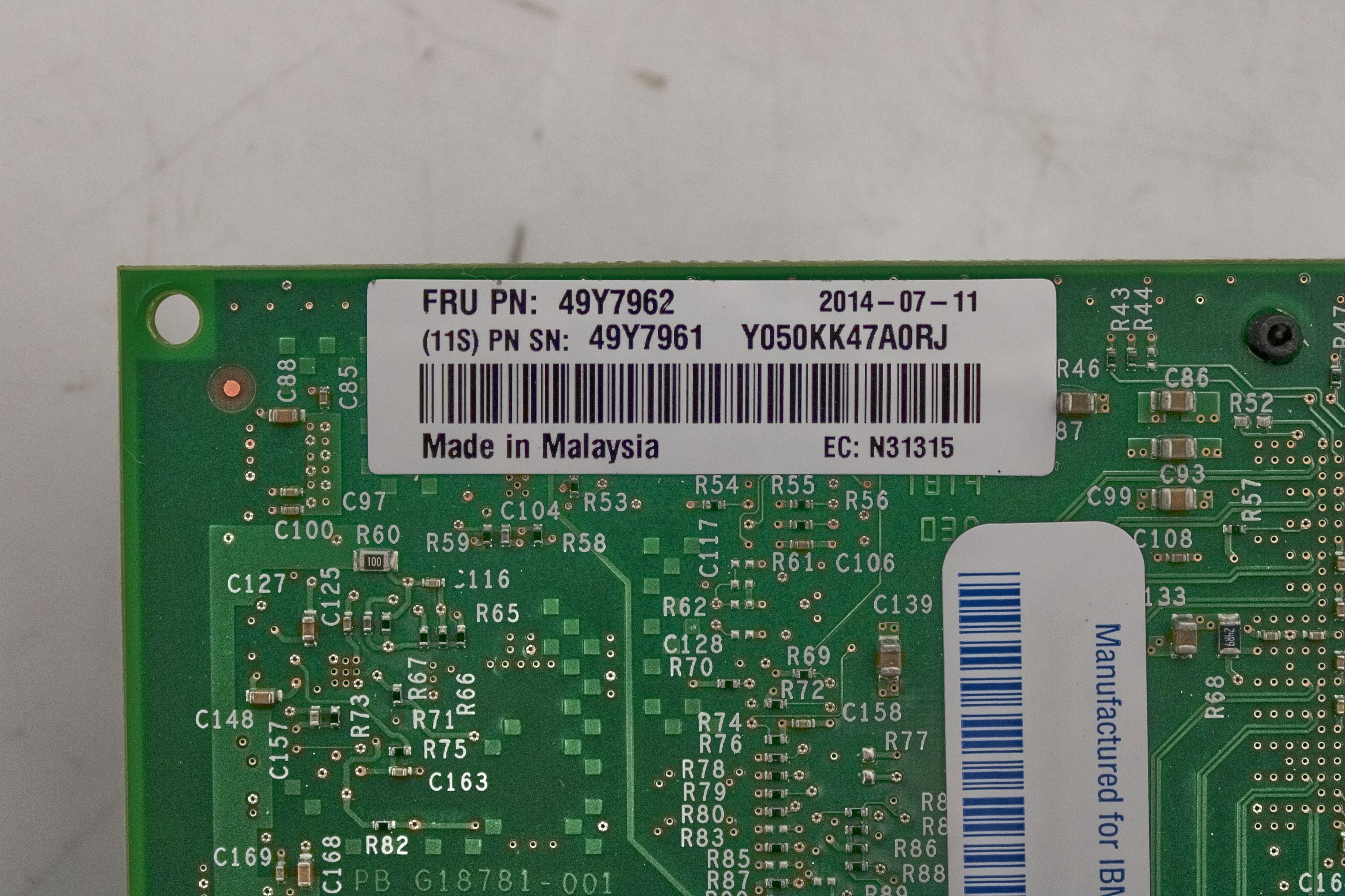IBM 49Y7962 X520-DA2 DUAL PORT 10GBE ADAPTER