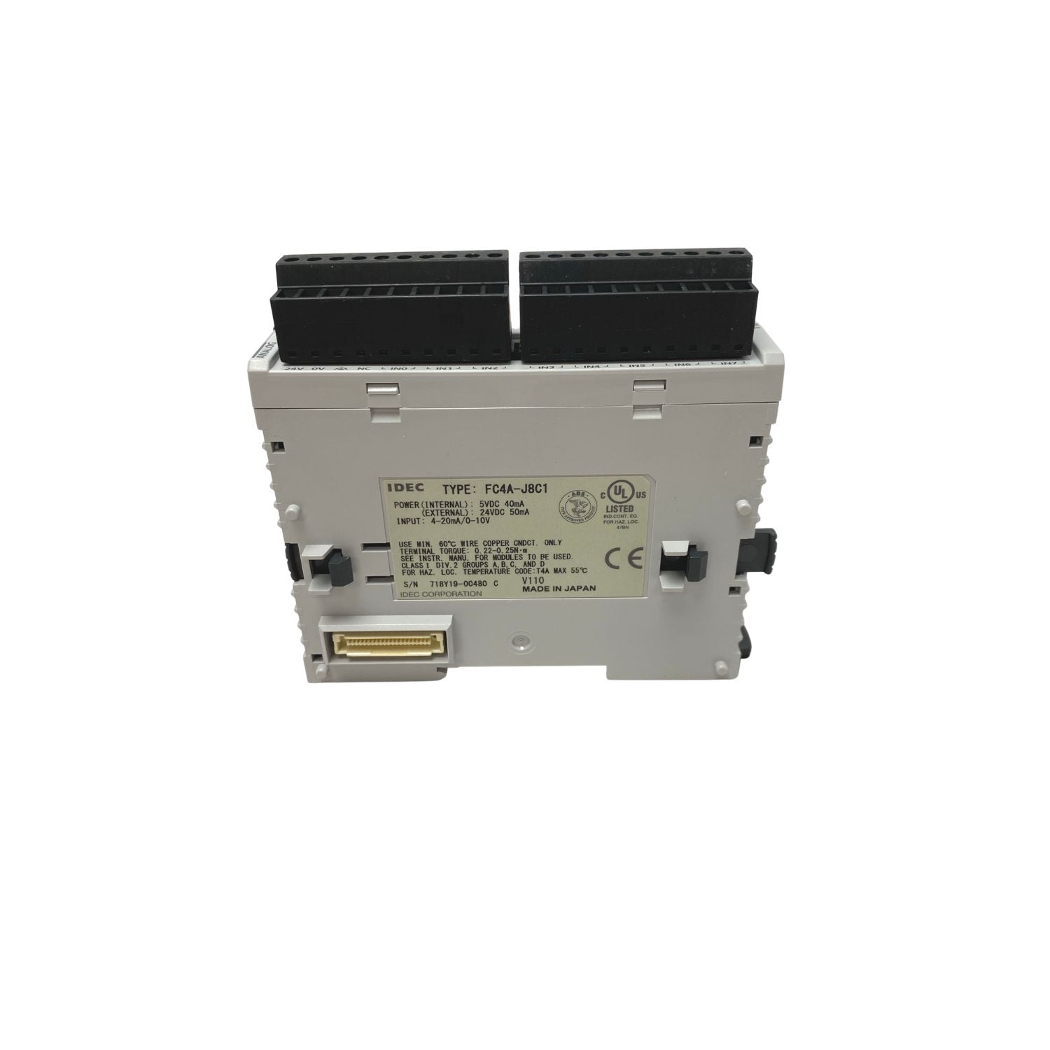IDEC | MicroSmart 8-point Analog Input | FC4A-J8C1