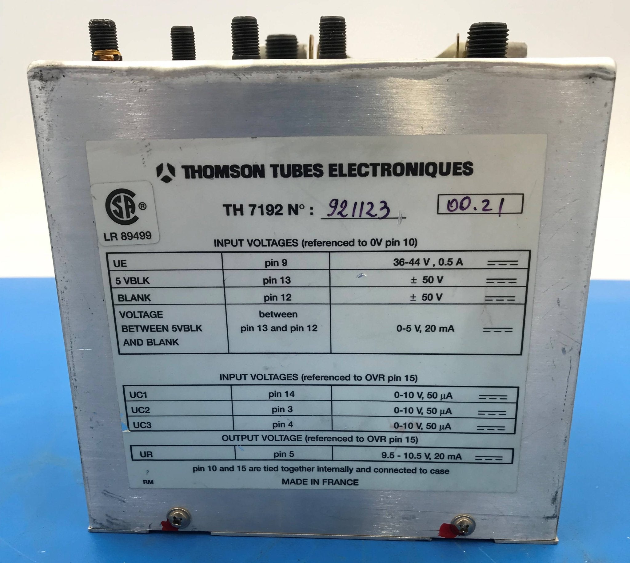 IMAGE INTESIFIER HV POWER SUPPLY (TH-7192 Thales