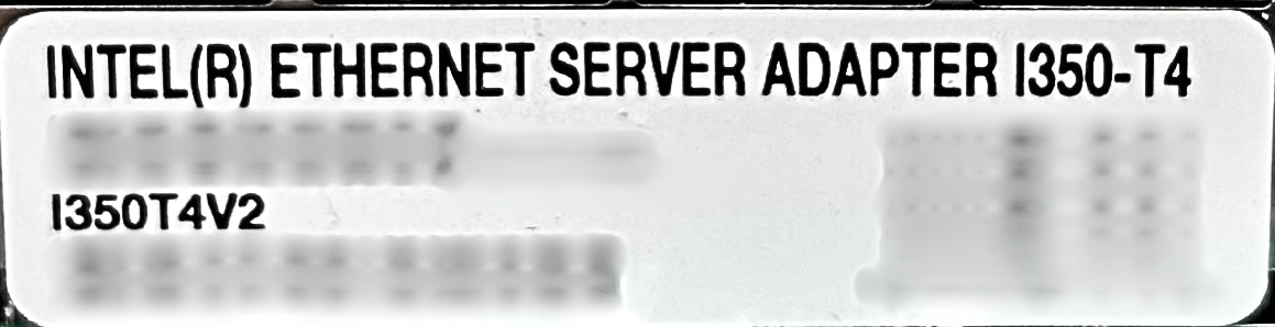 Intel I350T4V2BLK 4-port Gigabit PCIe Network Adapter