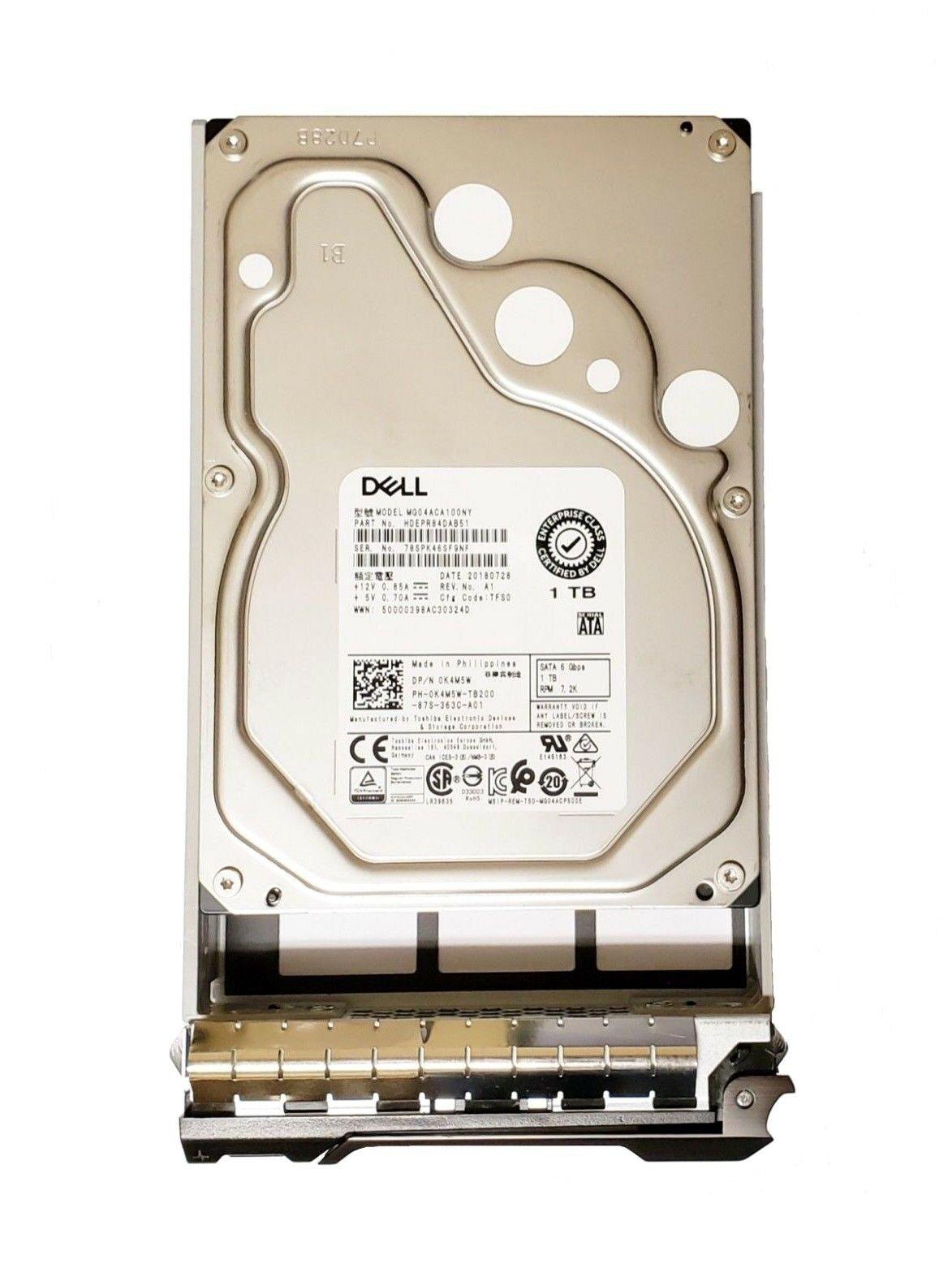 Dell K4M5W 1TB 3.5 inch SATA 7200RPM 6G enterprise hard drive