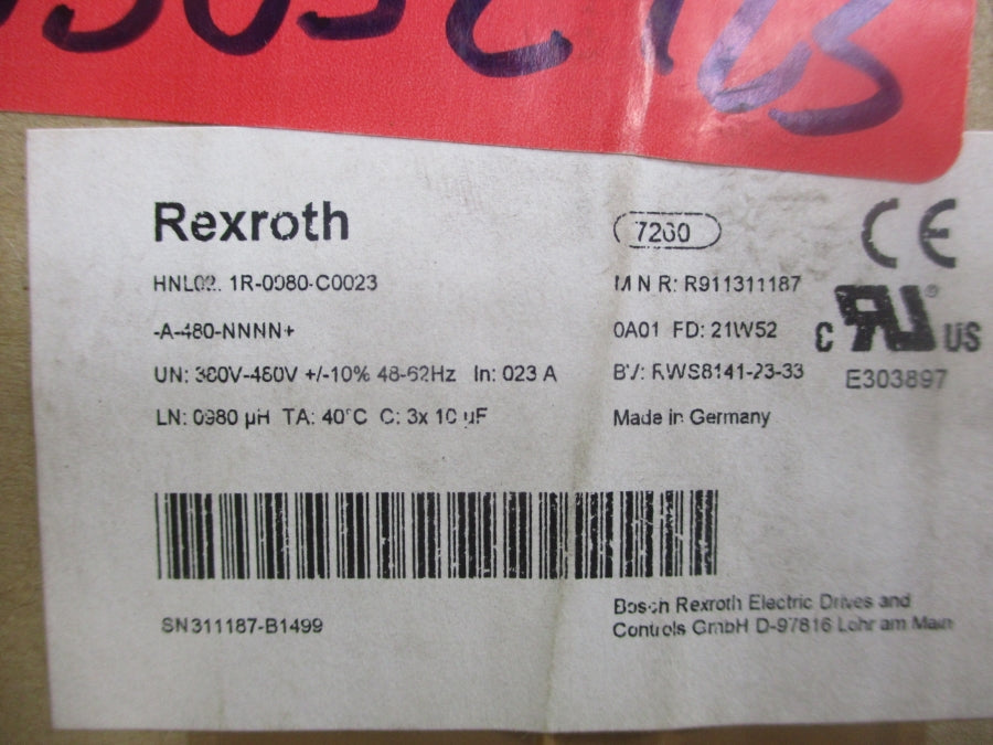 REXROTH HNL02.1R-0980-C0023-A-480-NNNN 380-480V 23A NSMP
