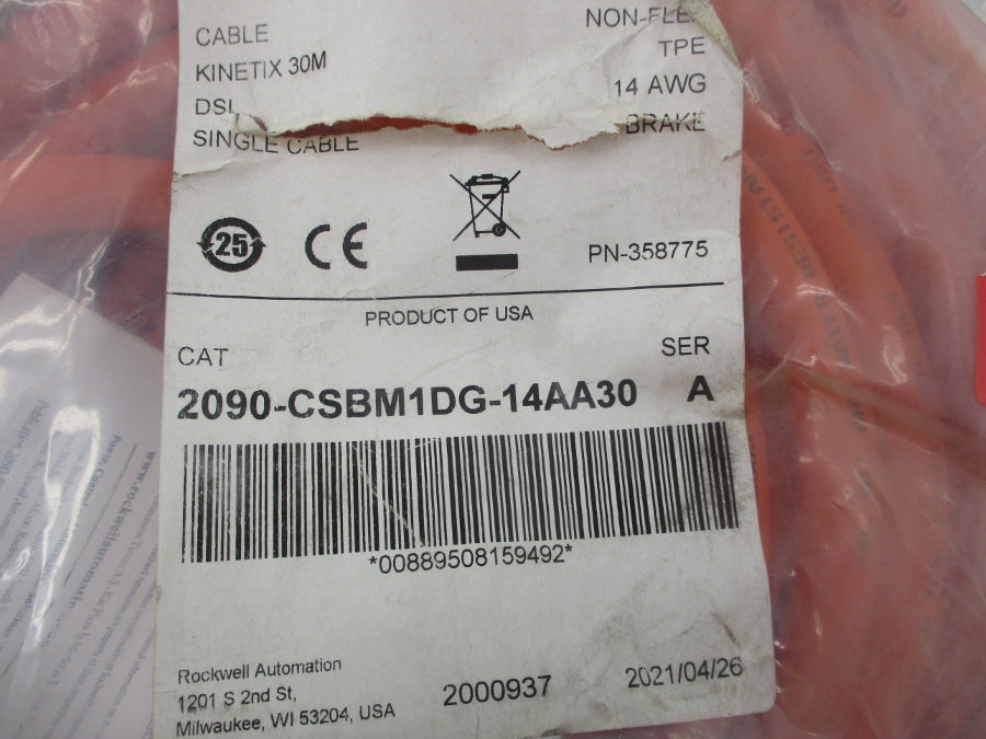 ALLEN BRADLEY 2090-CSBM1DG-14AA30 SER. A NSMP