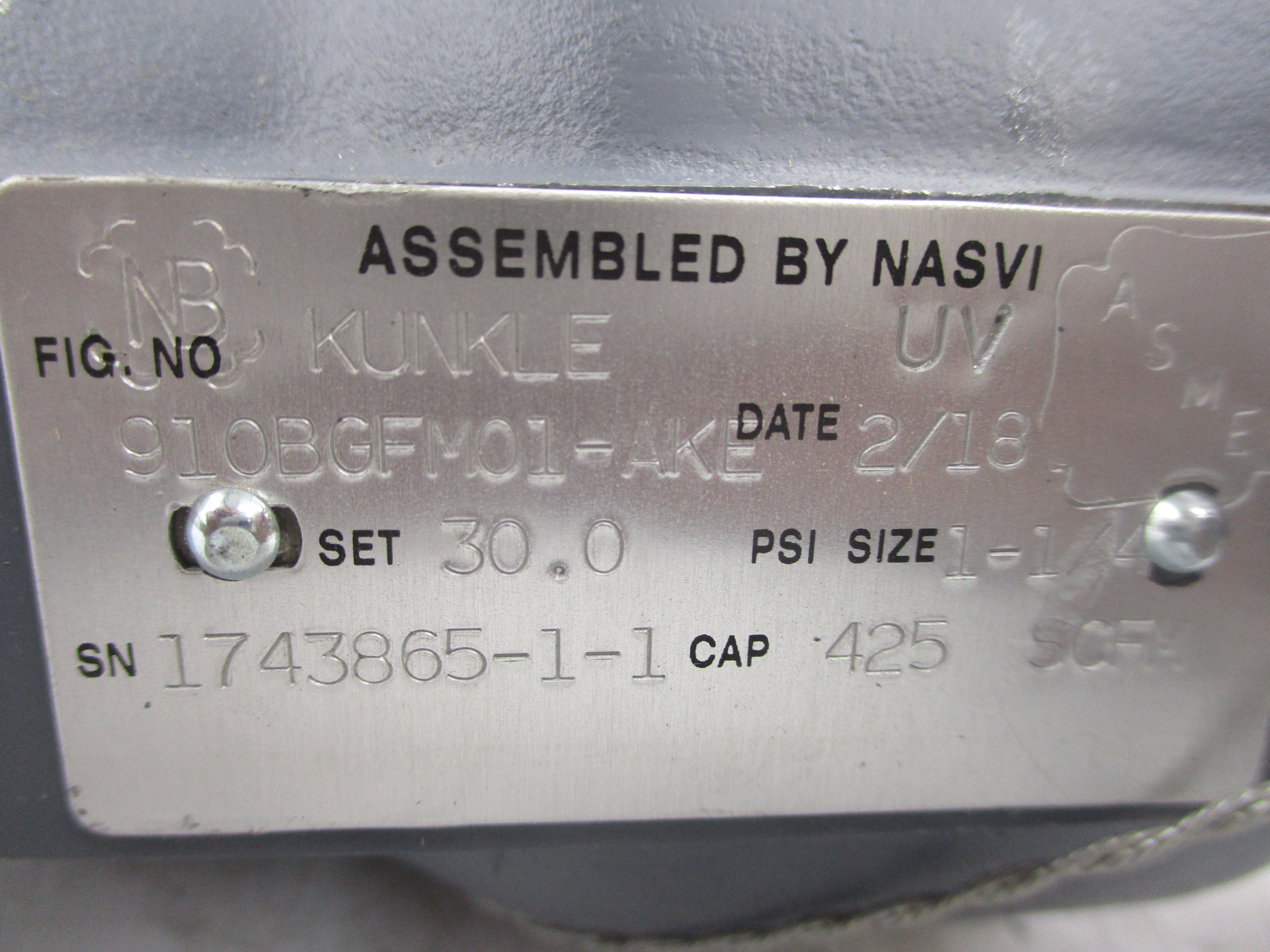 KUNKLE 910BGFM01-AKE 1-1/4" NSNP