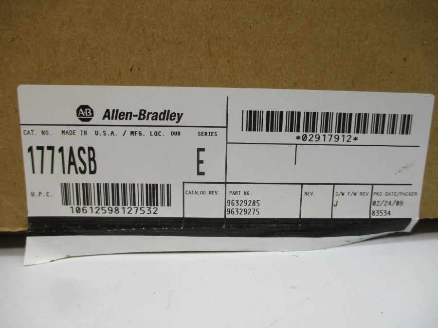 ALLEN BRADLEY 1771-ASB SER. E F/W J 5VDC 1.00A NSMP