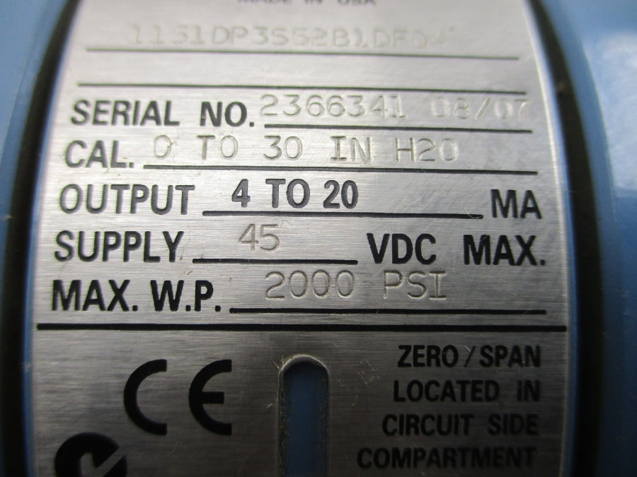 ROSEMOUNT 1151DP3S52B1DFQ4 45VDC 2000PSI NSNP