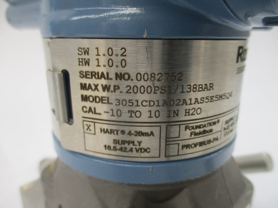 ROSEMOUNT 3051CD1A02A1AS5E5M5Q4 10.5-42.4VDC 2000PSI NSNP