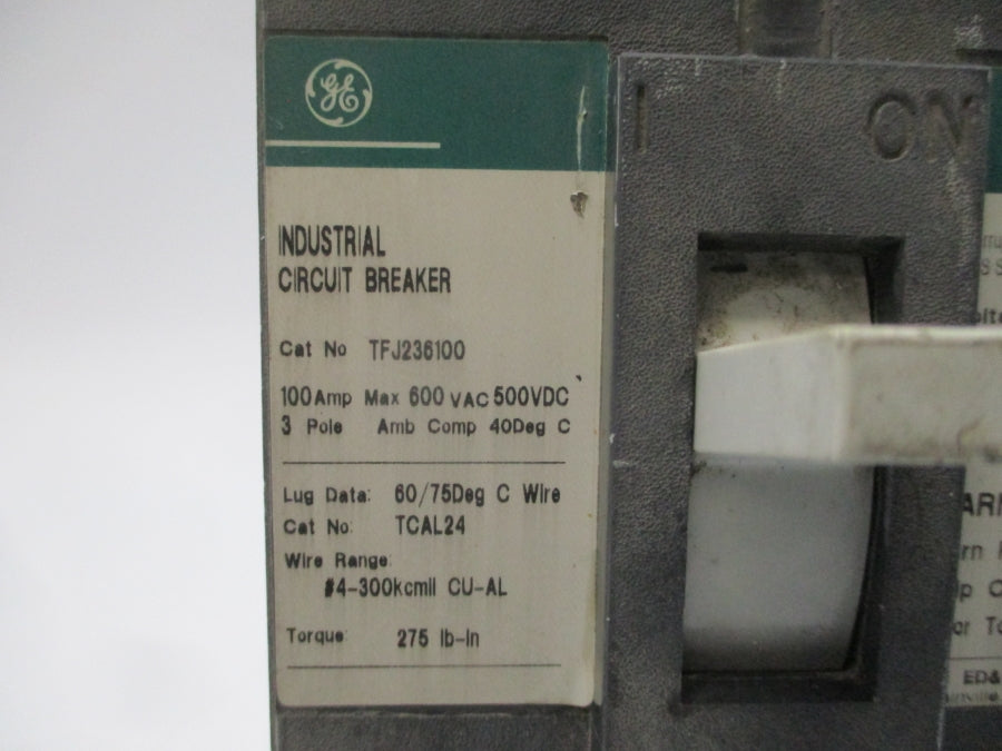 GENERAL ELECTRIC TFJ236100 600VAC 100A (GREEN) UNMP