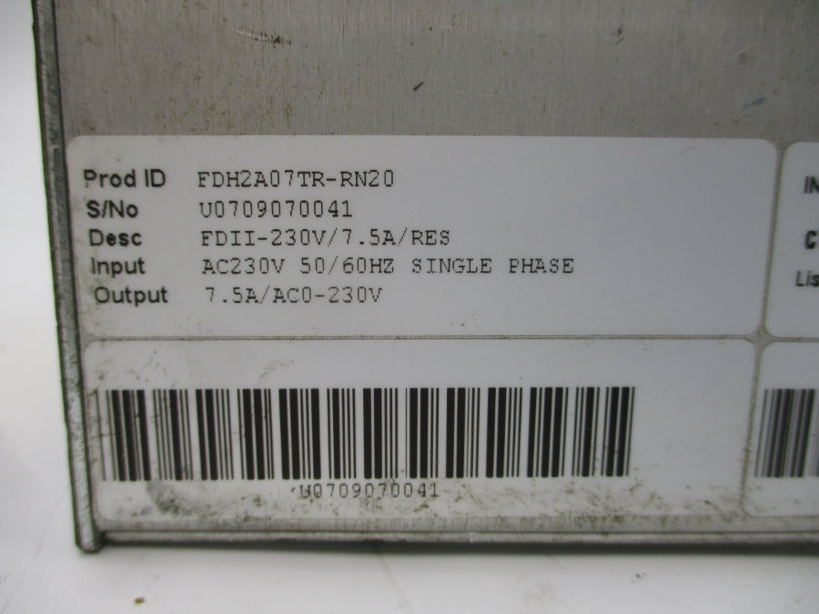 BALDOR FDH2A07TR-RN20 230VAC 7.5A UNMP