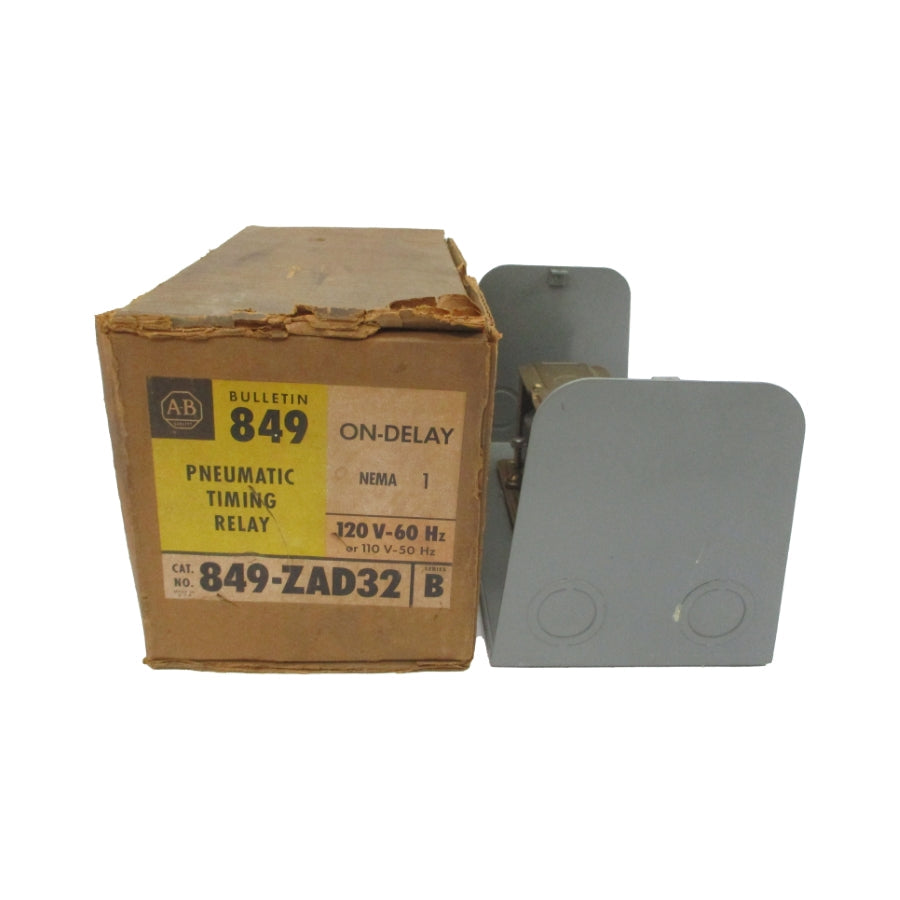 ALLEN BRADLEY 849-ZAD32 SER. B 110/120V 60A (MISSING COVER) (BR/YL) NSMP