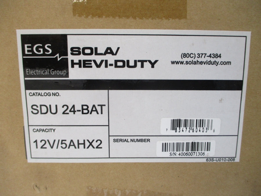 SOLA HEVI-DUTY SDU24-BAT 24VDC NSMP