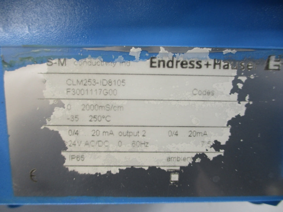 ENDRESS+HAUSER CLM253-ID8105 24VAC/DC (AS PICTURED) UNMP