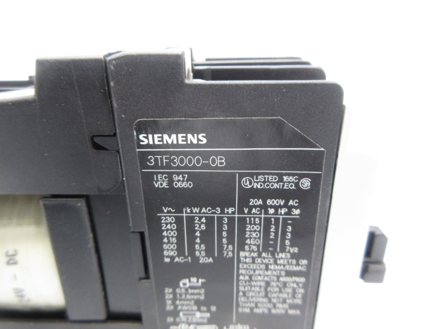 SIEMENS 3TF3000-0B 24VDC NSNP