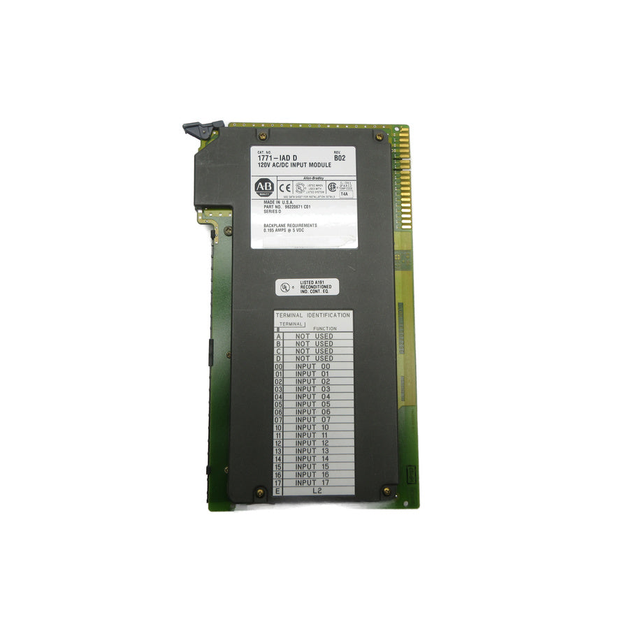 ALLEN BRADLEY 1771-IAD SER. D 120VAC/DC REV. B02 NSNP