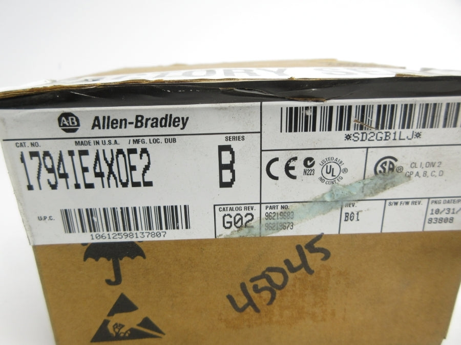 ALLEN BRADLEY 1794-IE4X0E2 SER. B REV. B01 NSMP