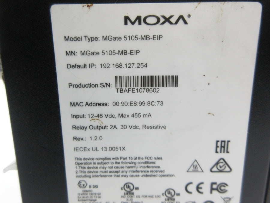 MOXA MGATE 5105-MB-EIP 12-48VDC NSNP
