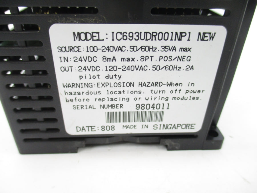 GE FANUC IC693UDR001NP1 100-240VAC 2A NSNP