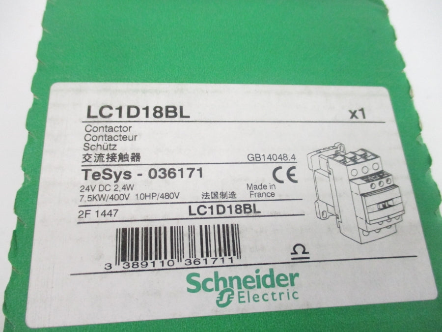 SCHNEIDER ELECTRIC LC1D18BL 24VDC NSFS